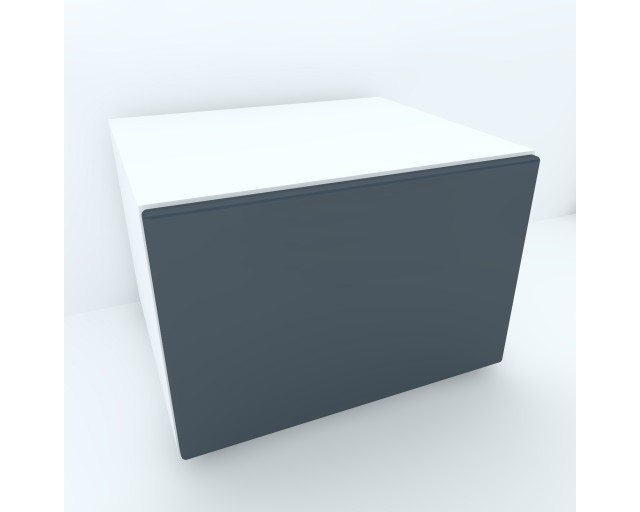 Armonia Comoda alba cu o usa cu sistem push front MDF Gri